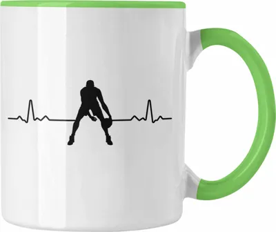 Produktbild von Trendation - Basketball Tasse Geschenk Basketballspieler Coach Trainer Geschenkidee Lustige Tasse Basketballer Jungs Jungen (Grün)