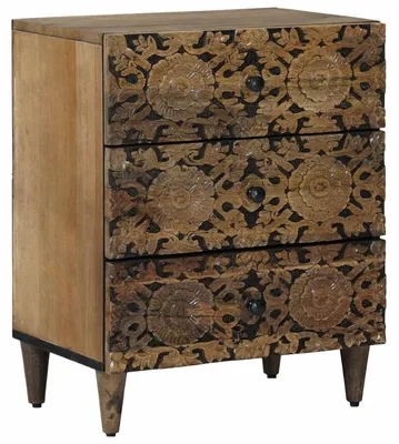 Image de vidaXL Meuble de chevet marron 50 x 33 x 60 cm bois massif manguier