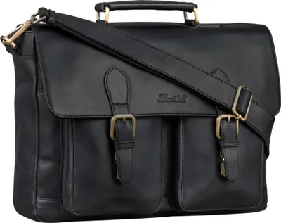 Produktbild von Benthill Aktentasche aus Echtleder - Lehrertasche Umhängetasche - Leder-Tasche Business - Große Leder Herren Arbeitstasche aus Büffelleder