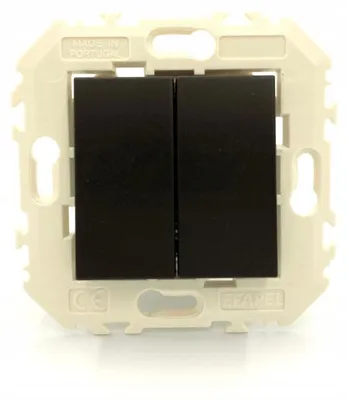 Image de EFAPEL QUADRO45 Interrupteur double momentané noir