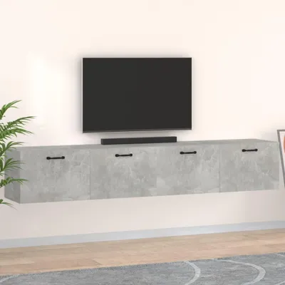 Produktbild von vidaXL Wandschränke 2 Stk. Betongrau 100x36,5x35 cm Holzwerkstoff