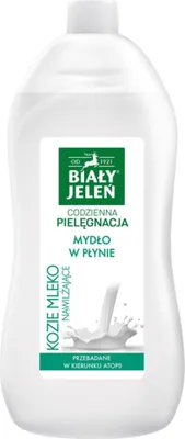 Zdjęcie produktu dla Biały Jeleń Kozie Mleko Mydło W Płynie Zapas 1l
