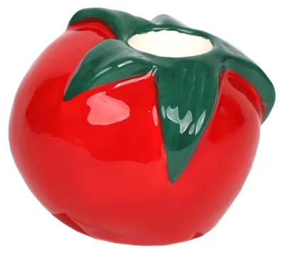 Immagine prodotto di Candele decorative in Vetroceramica a forma di pomodoro, porta candele decorativo, ideale per la tavola