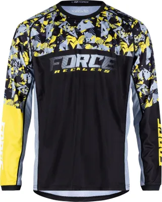Produktbild von Force Reckless Trikot Unisex lang schwarz-gelb-grau größe XL 9001494-XL