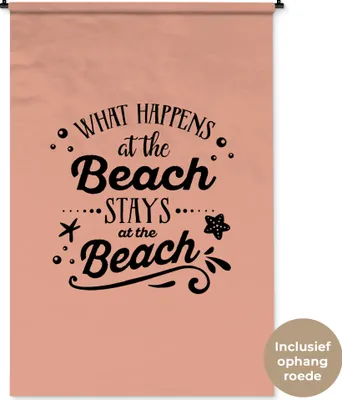 Produktbild von MuchoWow® Wandteppich Wandbehang Sommer - Zitat - Strand 120x180 cm Tapisserie Dekoration Wandtuch - Schlafzimmer - Dekorationen für das Haus