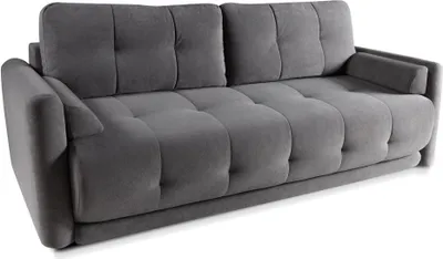 Produktbild von BETTSO Stilvolles, gestepptes Sofa ETNO in Grau mit Schlaffunktion für das Wohnzimmer