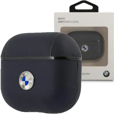 Produktbild von BMW BMA3SSLNA AirPods 3 Abdeckung navy Geniune Leder Silber Logo