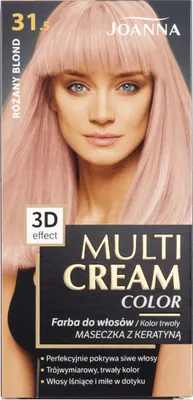 A box of Joanna Multi Cream Color hair dye with a model on the front.