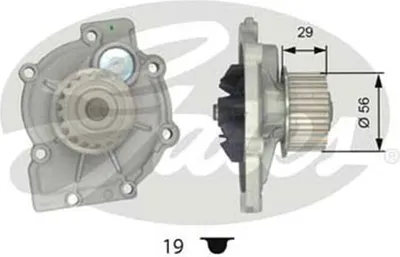 Produktbild von Gates Wasserpumpe + Zahnriemensatz für Ford Focus Kuga Mondeo Volvo C30 C70 V70 XC60 XC70