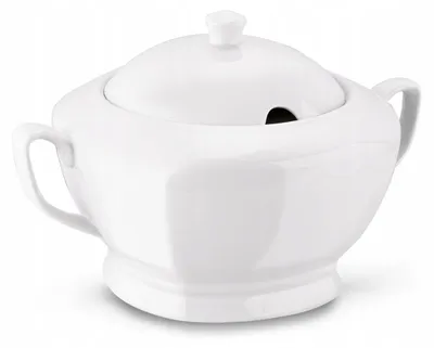 Obrázek produktu pro mísa 2,5l polévková, 28,5x21,5x18cm,víko, porcelán