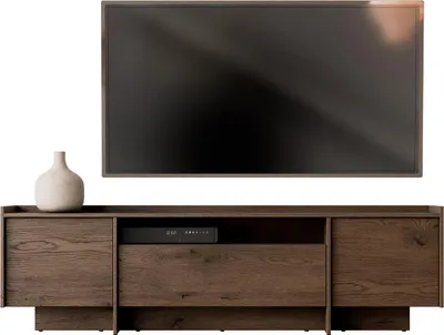 Produktbild von MIRJAN24 TV-Lowboard Japandi, TV-Schrank mit zwei Drehtüren (Farbe: Baltic Storm)