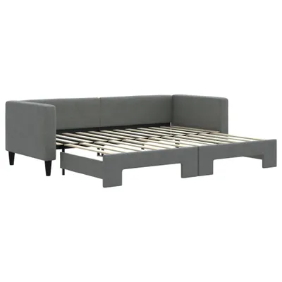 Produktbild von vidaXL Tagesbett Ausziehbar Dunkelgrau 80x200 cm Stoff