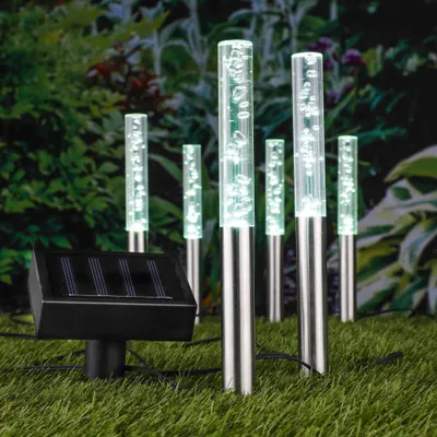Produktbild von HI Solar-LED-Leuchten mit Blasen-Design 6 Stk.