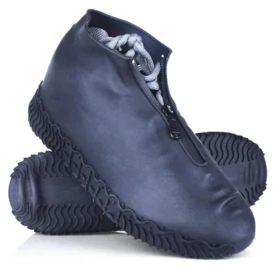 Image de Couvre-chaussures en silicone réutilisables, imperméables, pour les intempéries