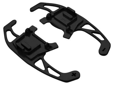 Image de Levier de changement de vitesse en aluminium pour VW Volkswagen Golf MK7 GTI R R-Line Scirocco (noir), compatible avec les modèles de 2015 à 2019. (Pour volant)