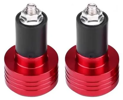Image de Poignées de moto en aluminium, rouge, 22 mm, légères, lot de 2