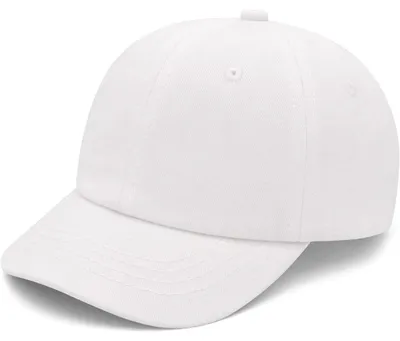 Immagine prodotto di Cappellino da baseball per bambini, regolabile, cappello da sole bianco, taglie 2-6 anni, protezione UV 50+, cotone