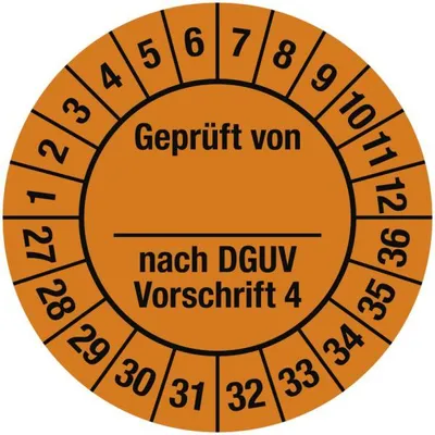 Produktbild von Dreifke® Prüfplakette von ___ nach DGUV Vorschrift 4, 2027-2036, Foli...