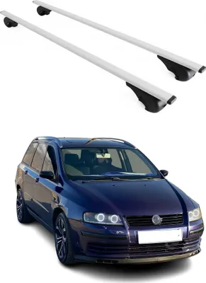 Produktbild von Dachträger Gepäckträger für Fiat Stilo 2002-2008 Grundträger Metall Silber 2tlg