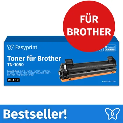 Image de NOUVEAU : Easyprint Toner pour Brother TN1050, compatible avec Brother DCP 1510, HL 1110, MFC 1810, etc., 1 pièce
