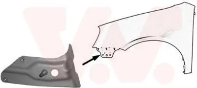 Produktbild von VAN WEZEL 5894671 Schlossträger Frontmaske für VW Golf V Schrägheck (1K1) Vorne Links Frontverkleidung