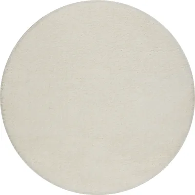 Zdjęcie produktu dla Dywan łazienkowy SANTA koło jednolity, antypoślizgowy, miękki -  biały koło 67 cm