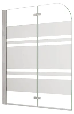 Produktbild von Duschspa 100x140cm Badewannenaufsatz Streifenglas 2-teilig Klappbar Duschabtrennung