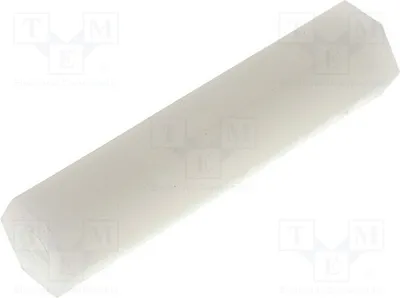 Produktbild von 5x Distanzmuffe mit Gewinde M3 27mm -27 Distanzhülsen aus Kuntoff  sechskant
