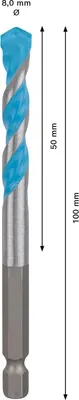 Image de víceúčelový vrták EXPERT HEX-9 MultiConstruction 8 × 50 × 100 mm