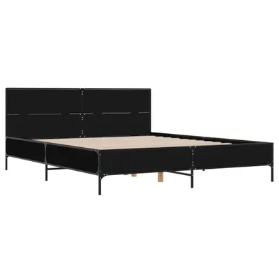 Produktbild von Bettgestell Schwarz 140x190 cm Holzwerkstoff und Metall