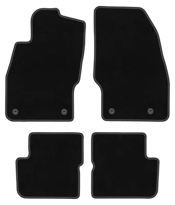 Image de Tapis de sol en moquette pour Opel Corsa D 2006-2015 (à hayon) – jeu 4 pièces, noirs, sur mesure – Wielganizator BASIC