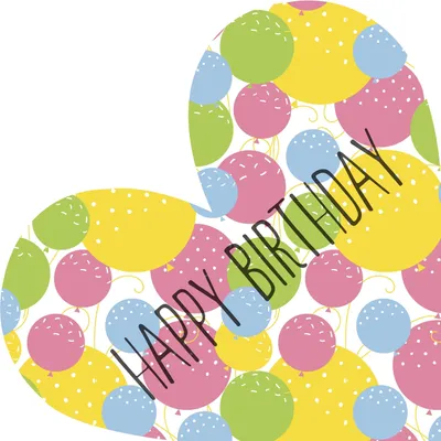 Produktbild von PAPER+DESIGN 201863 Lunchservietten Herz Geburtstag - 33 x 33 cm, gestanzt, 20 Stück