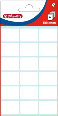 Produktbild von Büroetiketten 17x26mm weiß VE=10x108 Etiketten