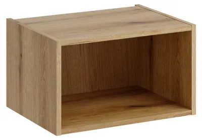 Image de Meuble de rangement salle de bain VANO 50 cm chêne suspendu avec niche