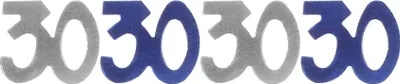 Immagine prodotto di Coriandoli da tavola per feste uniche, in lamina, numero 30, blu SG5399 (taglia unica) (blu)