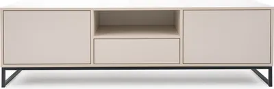 Produktbild von Szafka pod telewizor Genua, stolik pod telewizor z 2 drzwiczkami i 1 szufladą, płyta dolna o wymiarach: 160 x 48,5 x 45 cm, szafka pod telewizor w kolorze: kremowy