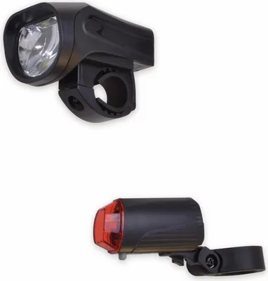 Immagine prodotto di Filmer 40.212 Set di illuminazione per bicicletta a LED 1 watt 30 LUX + luce posteriore