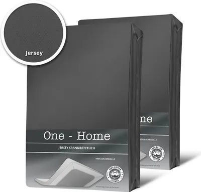 Two dark gray fitted sheets are stacked and presented against a white background. A circular inset shows a close-up of the fabric texture with the word 'Jersey' labeled.