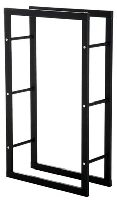 Produktbild von HOMCOM Kaminholzständer Feuerholzregal Kaminholzablage Brennholz Stahl 3 Größen