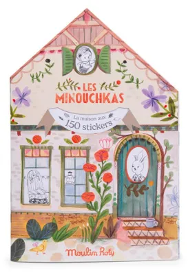 Image de Livre de coloriage avec autocollants Les Minouchkas, Moulin Roty