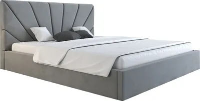 Produktbild von Polsterbett, 160x200 cm, Doppelbett, mit Bettkasten, mit Lattenrost, mit Kopfteil, Modern Bett, Robust, Elegant, Erstklassige Qualität, Slim-3, Grau