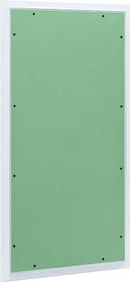 Produktbild von Zugangsklappe, Revisionsklappe für Innen- und Außenbereich, Aluminium und Gipskarton, 45 x 85 cm, Grün und Silber