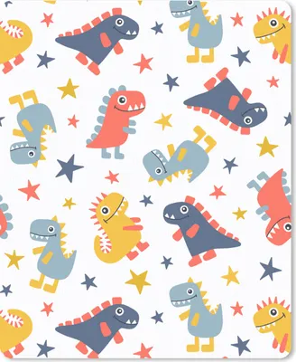 Produktbild von MuchoWow® Mauspad Mousepad Muster - Dino - Sterne - Jungen - Baby - Kinder - Kinder 30x40 cm - Mousepads - Maus Mat - Pad - Mausunterlage - Mausmatten