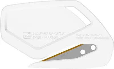 Produktbild von MARTOR 10 x Sicherheitsmesser, Verdeckte Klinge, SECUMAX CARDYCUT, Profi Cuttermesser, Leicht, Kunststoff, Rechts- & Linkshänder,