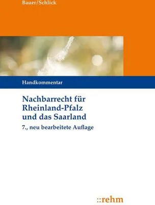 Produktbild von Nachbarrecht für Rheinland-Pfalz und das Saarland