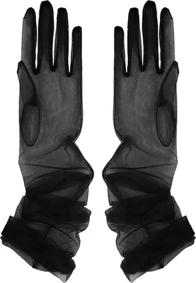 Produktbild von Lange, transparente Damenhandschuhe im Retro-Stil, dehnbar, gerafft, aus Mesh-Tüll, Tanzhandschuhe im Stil der 1920er Jahre, für Kostümpartys, Opernfeiern und Hochzeiten