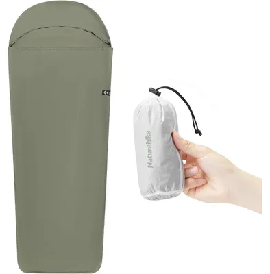 Obrázek produktu pro Lehký spacák do stanu, 128 g, cestovní deka, vnitřní spacák, zelený, 80x210 cm