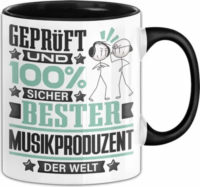 Produktbild von Musikproduzent Geschenk Lustiger Spruch für Musikproduzent Geschenkidee Bester Musikproduzent Der Welt (Schwarz)