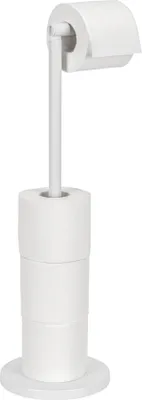 Produktbild von WENKO Stand Toiletten Papier Halter Klo Rollen Weiß offen Ersatz Bad Gäste WC