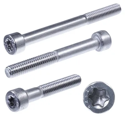 Productafbeelding van SECCARO Cilinderschroef M5 x 60 mm, roestvast staal V2A/VA A2, conform ISO 14579 / DIN 912, TX / inbussleutel, gedeeltelijk schroefdraad, 20 stuks, AI-gegenereerde afbeelding